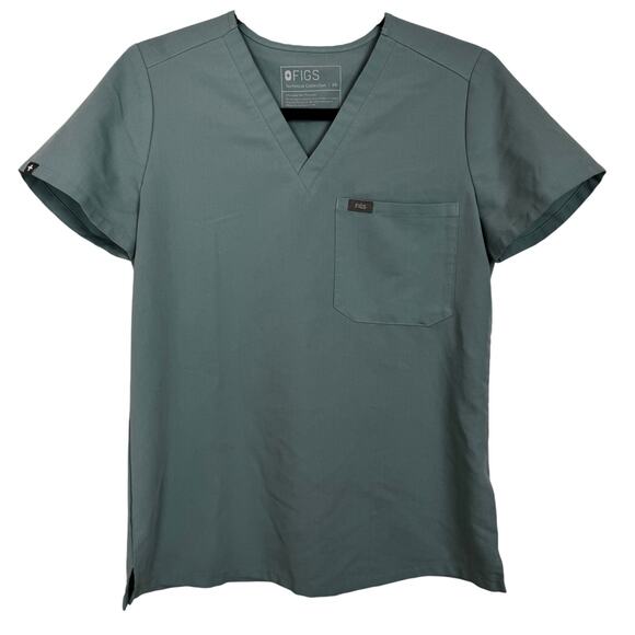 FIGS Catarina One Pocket Scrub Top in Seaglass Size XS Medical Hospital 3017 - Picture 1 of 8